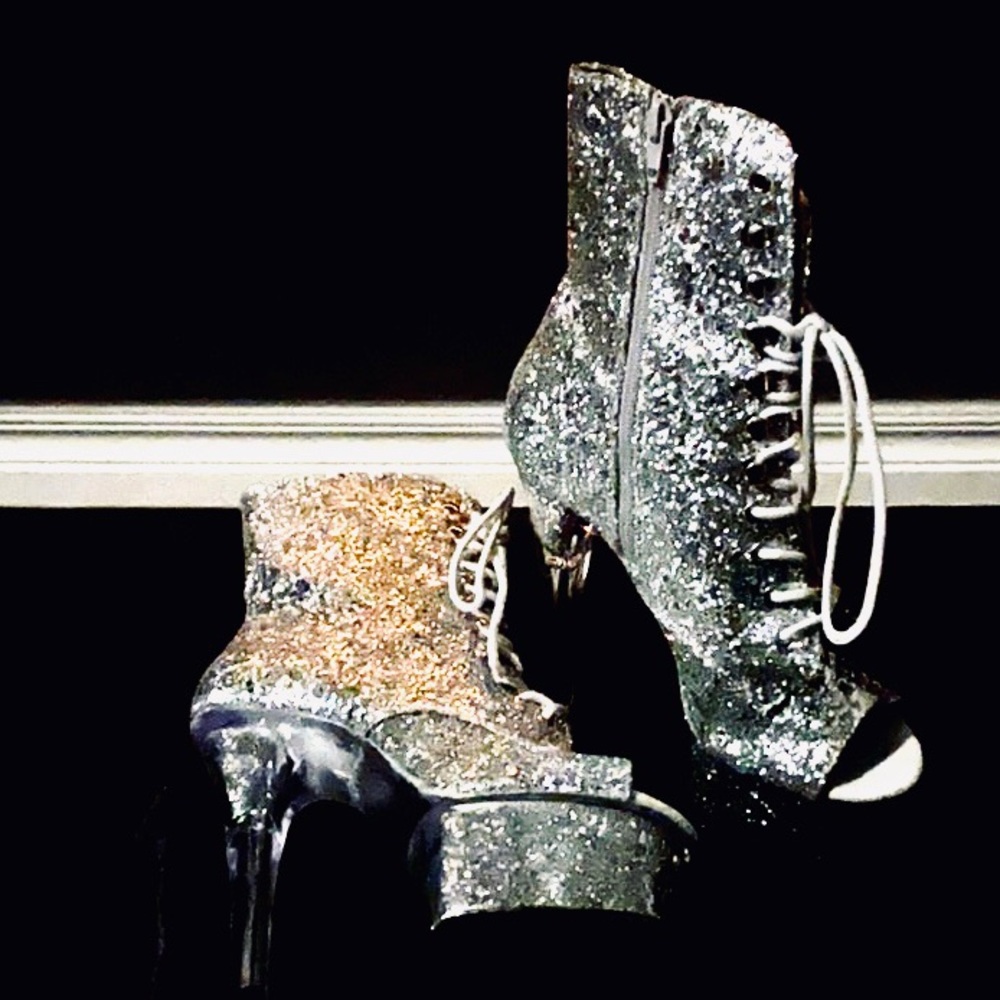 Stiletto GLAM lace up boots